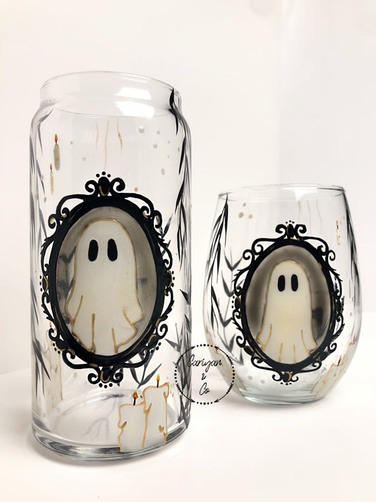 Spooky Ghost Can Glass Cup