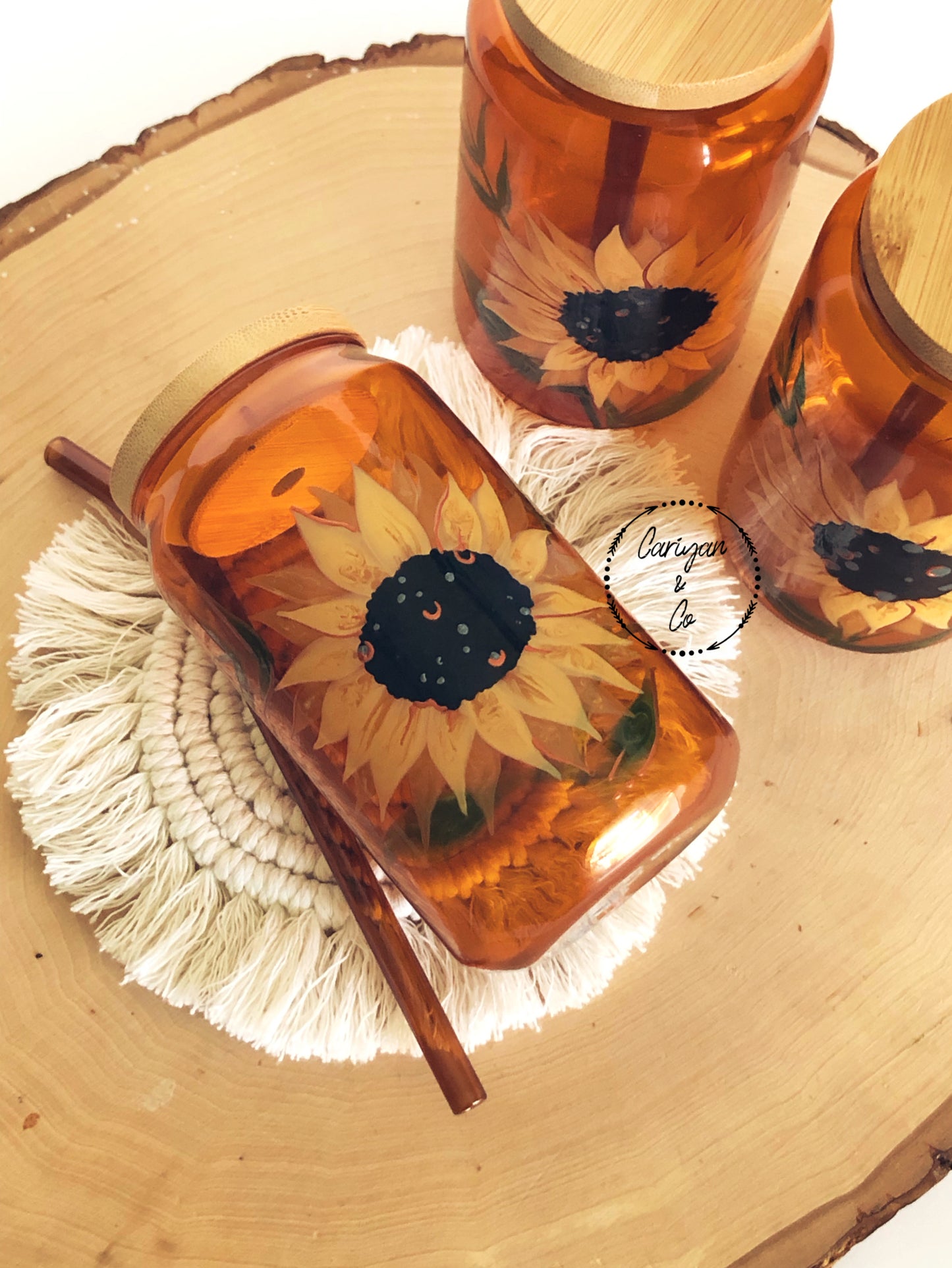 Sunflower Glass Tumbler
