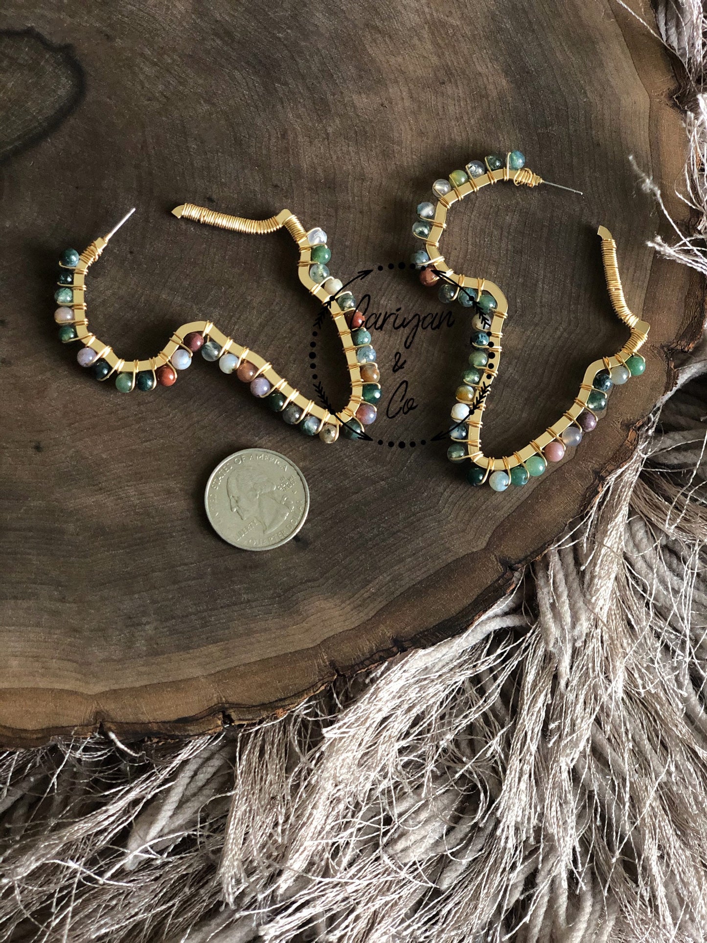 Africa Hoop Earrings | Wire Wrapped African Earrings