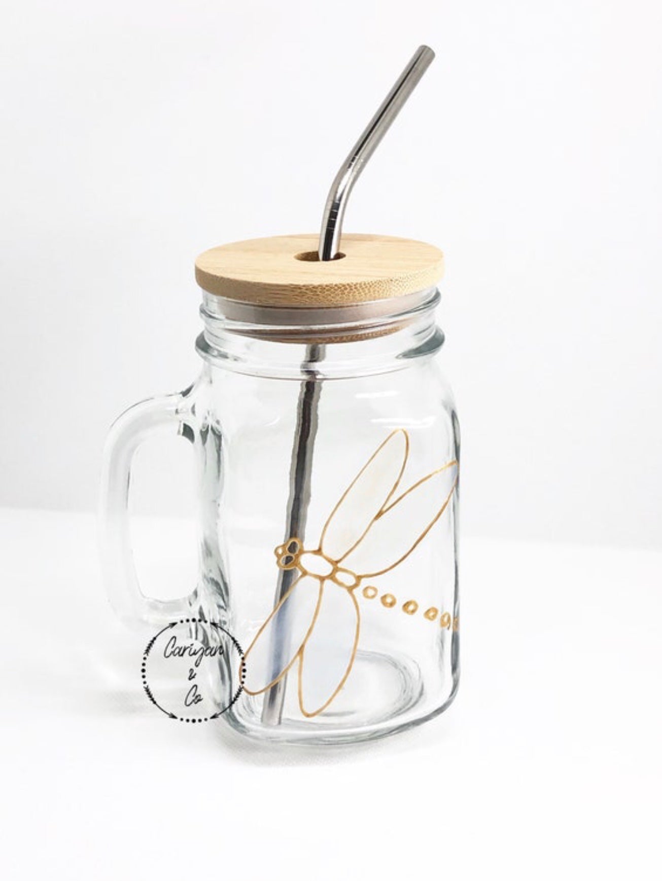 Iced Coffee Glass Mug, Dragonfly Coffee Mug Cup – Cariyan & Co