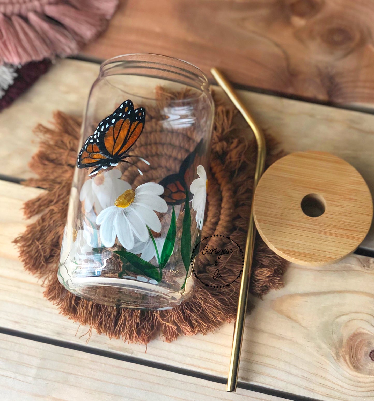 Butterfly Glass Coffee Cup