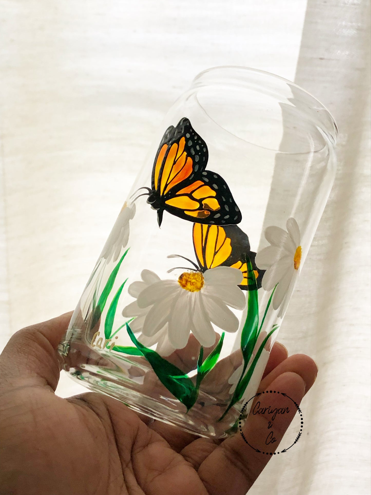 Butterfly Glass Coffee Cup
